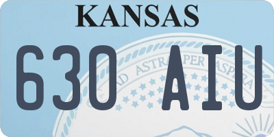 KS license plate 630AIU