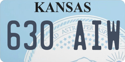 KS license plate 630AIW