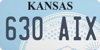 KS license plate 630AIX