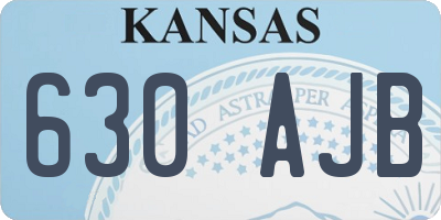 KS license plate 630AJB