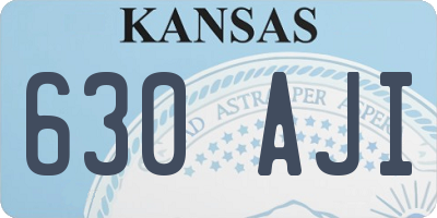KS license plate 630AJI