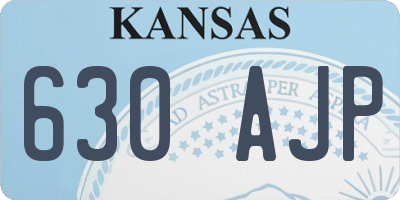 KS license plate 630AJP