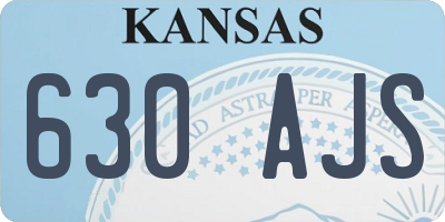 KS license plate 630AJS