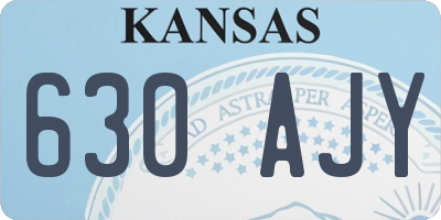 KS license plate 630AJY
