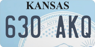 KS license plate 630AKQ
