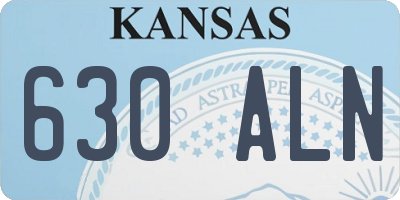 KS license plate 630ALN