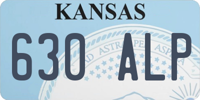 KS license plate 630ALP