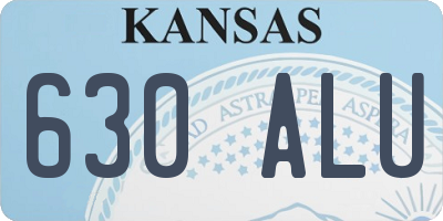 KS license plate 630ALU