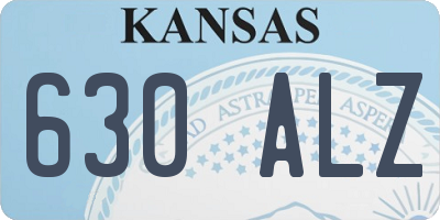 KS license plate 630ALZ