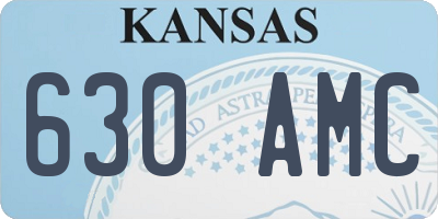 KS license plate 630AMC
