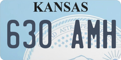 KS license plate 630AMH