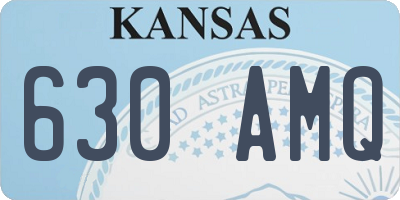 KS license plate 630AMQ