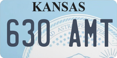 KS license plate 630AMT