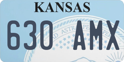 KS license plate 630AMX