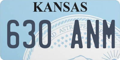 KS license plate 630ANM