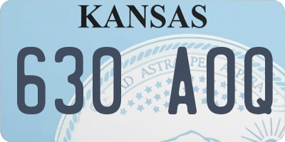 KS license plate 630AOQ