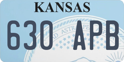 KS license plate 630APB