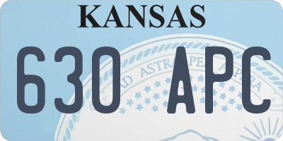 KS license plate 630APC