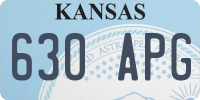 KS license plate 630APG