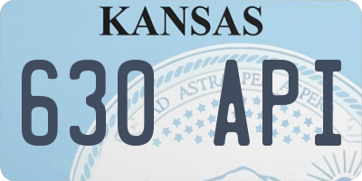 KS license plate 630API
