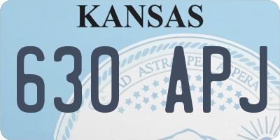 KS license plate 630APJ