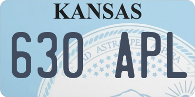 KS license plate 630APL