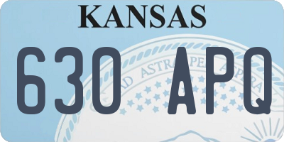 KS license plate 630APQ
