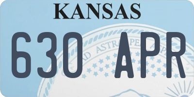 KS license plate 630APR