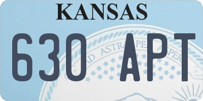 KS license plate 630APT