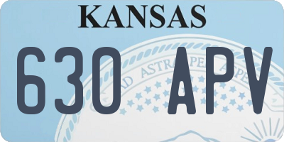 KS license plate 630APV