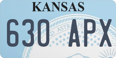 KS license plate 630APX