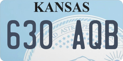 KS license plate 630AQB