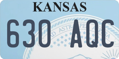 KS license plate 630AQC