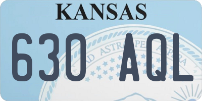 KS license plate 630AQL