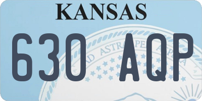 KS license plate 630AQP