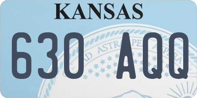 KS license plate 630AQQ