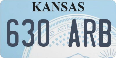 KS license plate 630ARB