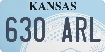 KS license plate 630ARL