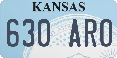 KS license plate 630ARO