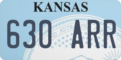 KS license plate 630ARR
