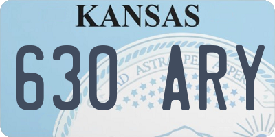 KS license plate 630ARY