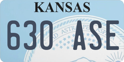 KS license plate 630ASE
