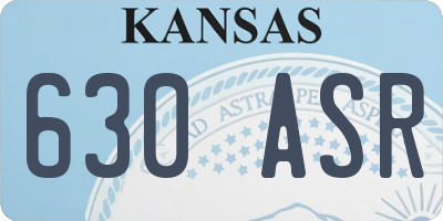 KS license plate 630ASR