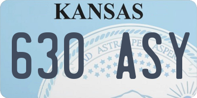 KS license plate 630ASY