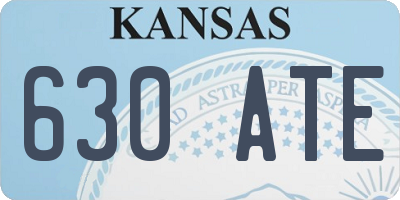 KS license plate 630ATE