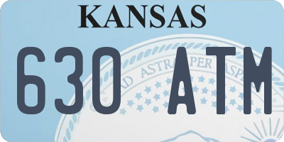 KS license plate 630ATM