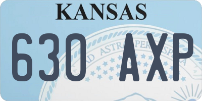 KS license plate 630AXP