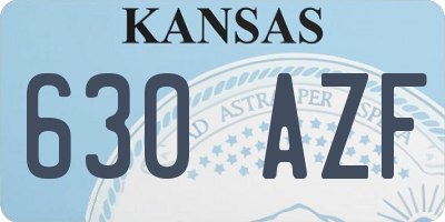 KS license plate 630AZF