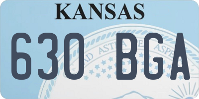 KS license plate 630BGA