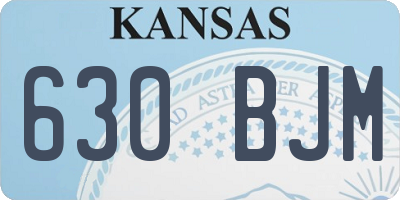 KS license plate 630BJM